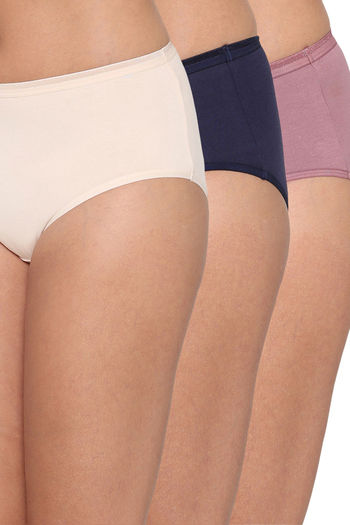 Buy Wacoal Medium Rise Half Coverage Hipster Panty (Pack of 3) - Multicolor